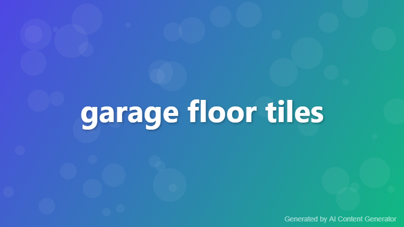 garage floor tiles